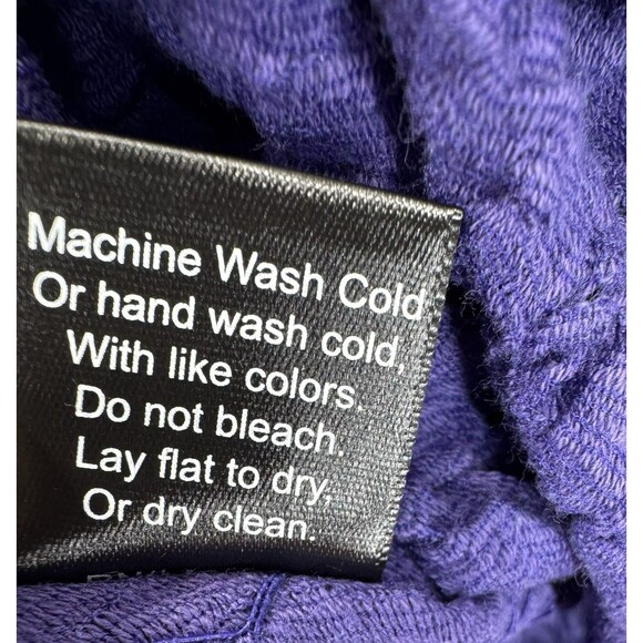 Noblu Purple Rumpled Asymmetrical Dress Lagenlook‎ Art To Wear Size L - Picture 5 of 5